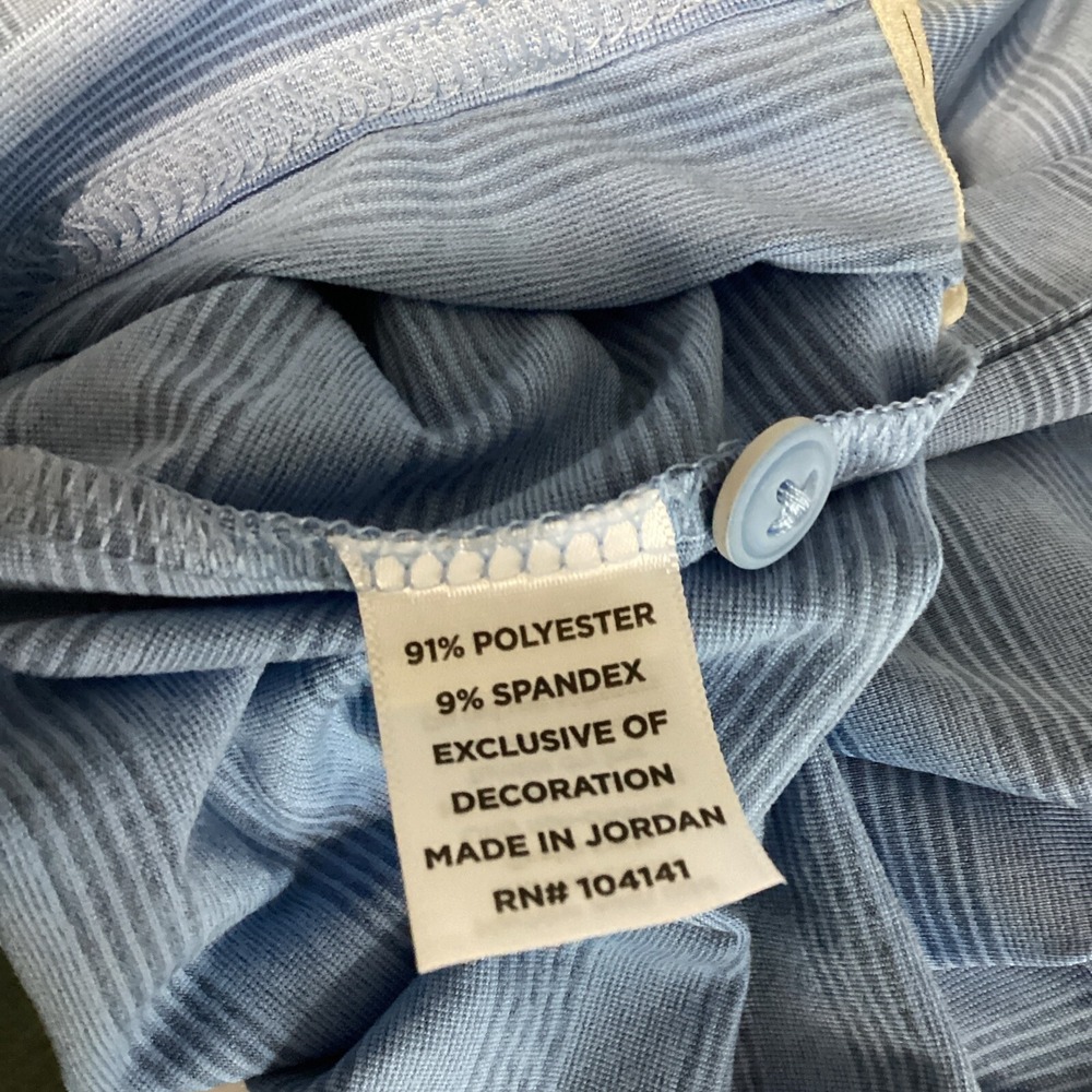 Walter Hagen Mens Perfect 11 Golf Polo Shirt Blue Striped XXL New P11 Grey Sky - Picture 4 of 5